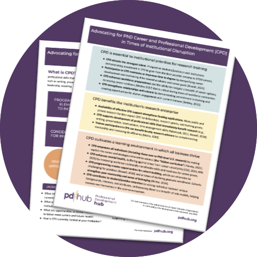 Shows an image of the pd|hub Resource for CPD Advocacy